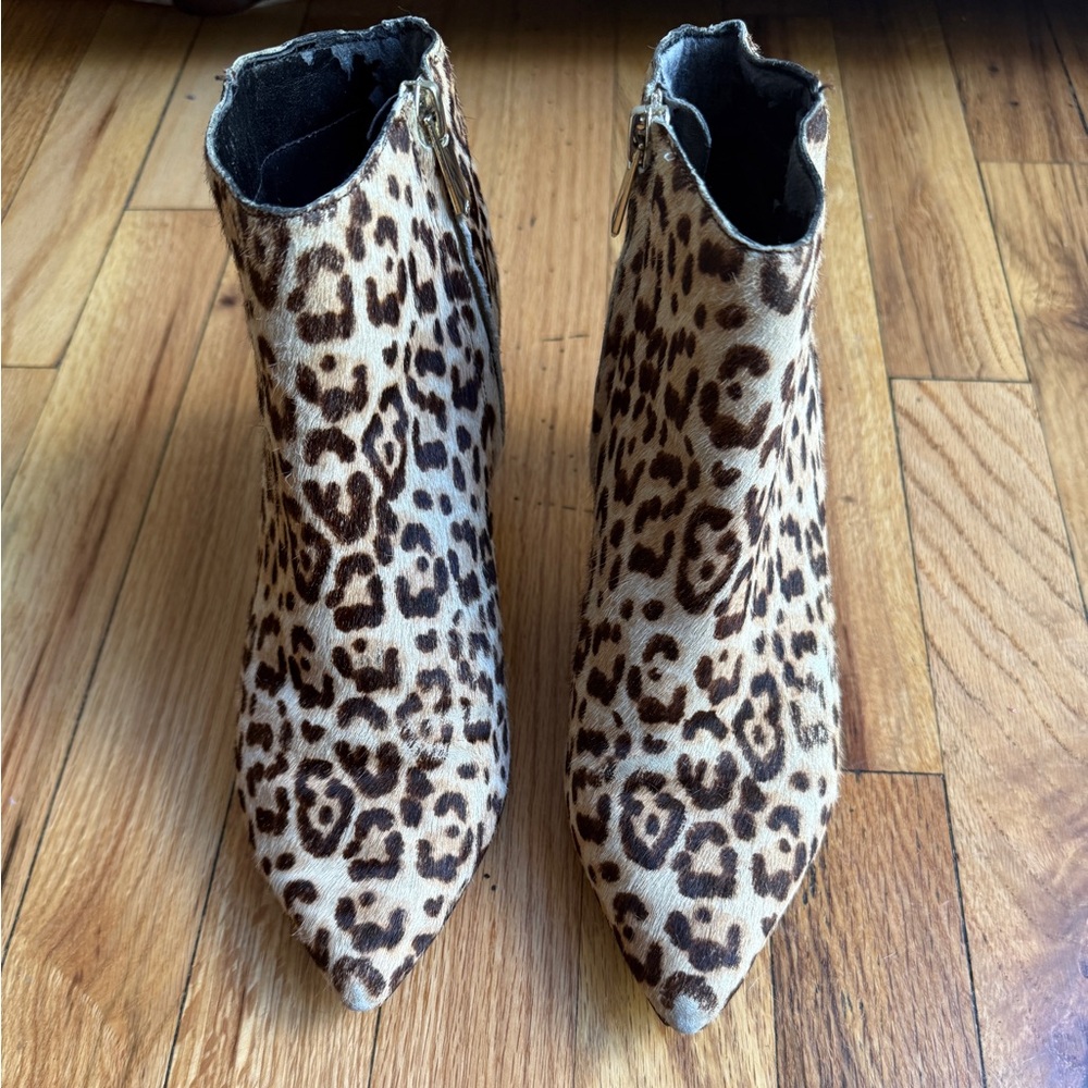 Sam Edelman Kinsey Leopard Print/ Calf hair Ankle Booties